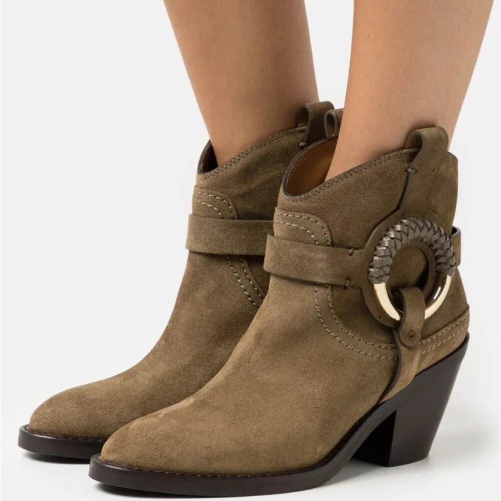 ✨SALE New See By Chloe Suede Ankle Boots 35.5 Hana Bootie 5.5